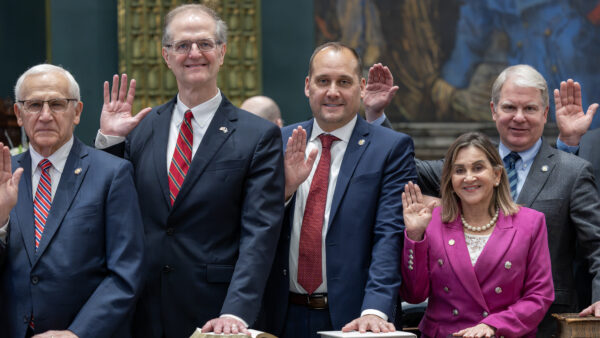 Hutchinson Takes Oath of Office, Appointed Chairman of Senate Finance Committee