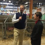January 21, 2016 – Senator Hutchinson speaks with Justin Heasley from New Bethlehem about his recent scholarship he received from the Pennsylvania Farm Show Scholarship Foundation.” 01/21/16