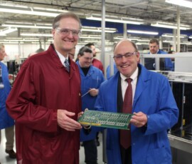 January 12, 2018 - Senator Hutchinson participates in a ribbon cutting at Matric Limited’s Seneca facility in Venango County. Matric is a contract manufacturer of electronic assemblies, offering world-class Electronic Manufacturing Services. The company was awarded a low interest loan by the Pennsylvania Industrial Development Authority, a program specifically designed to help businesses make capital investments that will create well-paid, full-time jobs. 01/12/18
