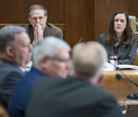 January 24, 2018 – Senator Hutchinson attended a joint House and Senate Veterans’ Affairs and Emergency Preparedness Committee hearing and received testimony from the Deputy Adjutant General for Veterans Affairs, the Commissioners from the six Veterans Homes, the State Veterans Commission and the PA War Veterans Council. 01/24/18