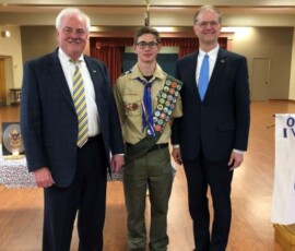 November 16, 2019 – Senator Hutchinson presents a citation to Eagle Scout Nicholas Schorr of Troop 17 of Oil City, Venango County. 11/16/19