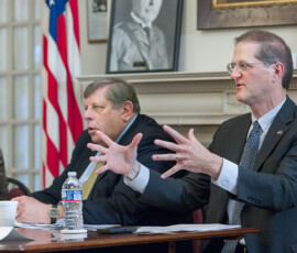 November 19, 2015 – Senator Hutchinson attends a Senate Veterans Affairs and Emergency Preparedness Committee hearing on the National Guard Youth Challenge Program.” 11/19/15