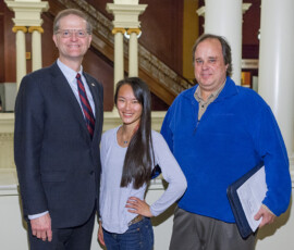November 24, 2015 – Senator Hutchinson met with Robert Kellner of Harrisville, PA. Robert owns Kellners Fireworks and is pictured here with his daughter. 11/24/15