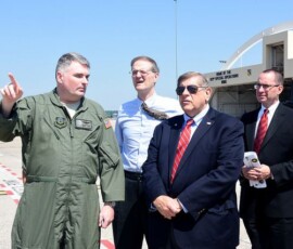 June 12, 2017 - Senator Hutchinson joined Senator Vulakovich for a tour of the 193rd Special Operations Wing in Middletown, PA. The 193rd maintains the only airborne psychological operations broadcasting platform for the entire U.S. military. 06/12/17
