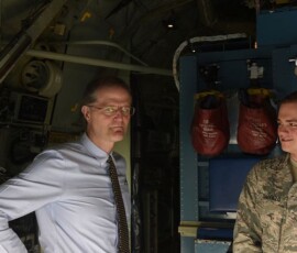 June 12, 2017 - Senator Hutchinson joined Senator Vulakovich for a tour of the 193rd Special Operations Wing in Middletown, PA. The 193rd maintains the only airborne psychological operations broadcasting platform for the entire U.S. military. 06/12/17