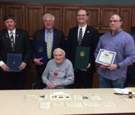 February 14, 2018 - Senator Hutchinson presented Stanley Fedorek with a citation from the Senate of Pennsylvania recognizing his outstanding contribution and service to his community and the Commonwealth. Stanley was born on February 6, 1918. Throughout his life he has had a career in the steel industry, served his county in WW II, and served his community as a police officer and later as Mayor of Cambridge Springs.” 02/14/18