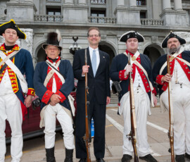 May 12, 2015 - Senator Hutchinson attended a Second Amendment rally on the Capitol steps. 05/12/15