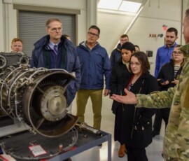 March 21, 2019 – Senator Hutchinson tours the helicopter maintenance facility at Fort Indiantown Gap with other elected officials and staff. 03/21/19