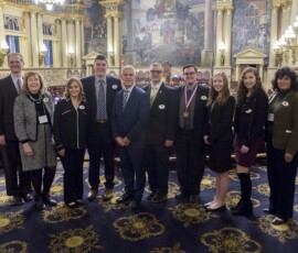 April, 10 2018 - Senator Hutchinson met with students and faculty from Butler & Beaver County Community Colleges during their Student Lobby Day. Pictured with him is Rep. Brian Ellis from Butler County. 04/10/18