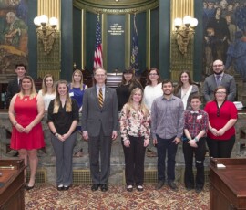 April 23, 2018 - Senator Hutchinson met with social work students from his district during the National Association of Social Workers’ annual advocacy day. 04/23/18