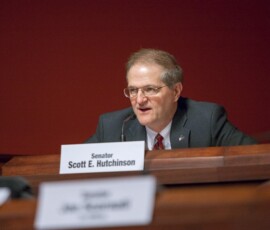 May 9, 2017 – Senator Hutchinson questions Patrick McDonnell during a Senate Environmental Resources & Energy Committee hearing considering his nomination as Secretary of the Department of Environmental Protection. Members heard testimony from the nominee regarding his views on environmental issues and plan for the Department going forward. 05/09/17