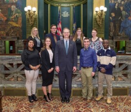 March 21, 2017 – Senator Hutchinson met with students from the University of Pittsburgh during their annual Pitt Day event. They discussed various topics dealing with higher education in Pennsylvania. 03/21/17