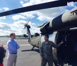 August 27, 2015 – Senator Hutchinson tours Fort Indiantown Gap and visits the Eastern Army Aviation Training Site 08/27/15