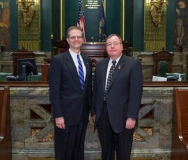 February 18, 2015 – Senator Hutchinson met with James Daley, the nominee for the Pennsylvania Game Commission, to discuss his nomination, the environment and the state of hunting in Pennsylvania. 02/18/15