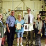 July 8, 2016 – Senator Hutchinson presents a citation to Judy Kennedy recognizing her receipt of the Friend of the Fair Award for her work with the Antique Department at the Big Butler Fair. This award is presented by the Department of Agriculture to a volunteer who was integral and critical to the fair’s success. Along with volunteering at the Big Butler Fair, Judy also participates on several other fair committees as well as attending local and state wide events in promotion of her committees’ fairs. 07/08/16