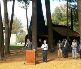 Senator Scott Hutchinson (left) joined with his colleague Senator Bob Robbins at an October 2013 press conference at the Drake Well Museum in Titusville to promote Pennsylvania’s conventional oil production industry. 03/31/14