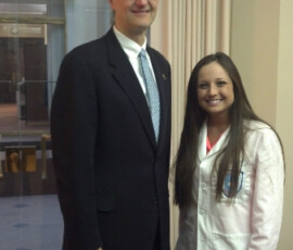 April 2, 2014 – Senator Hutchinson met with Nicholle Polczynski of Butler, a student at Duquesne University’s Mylan School of Pharmacy, to discuss issues important to pharmacists and patients. 04/02/14